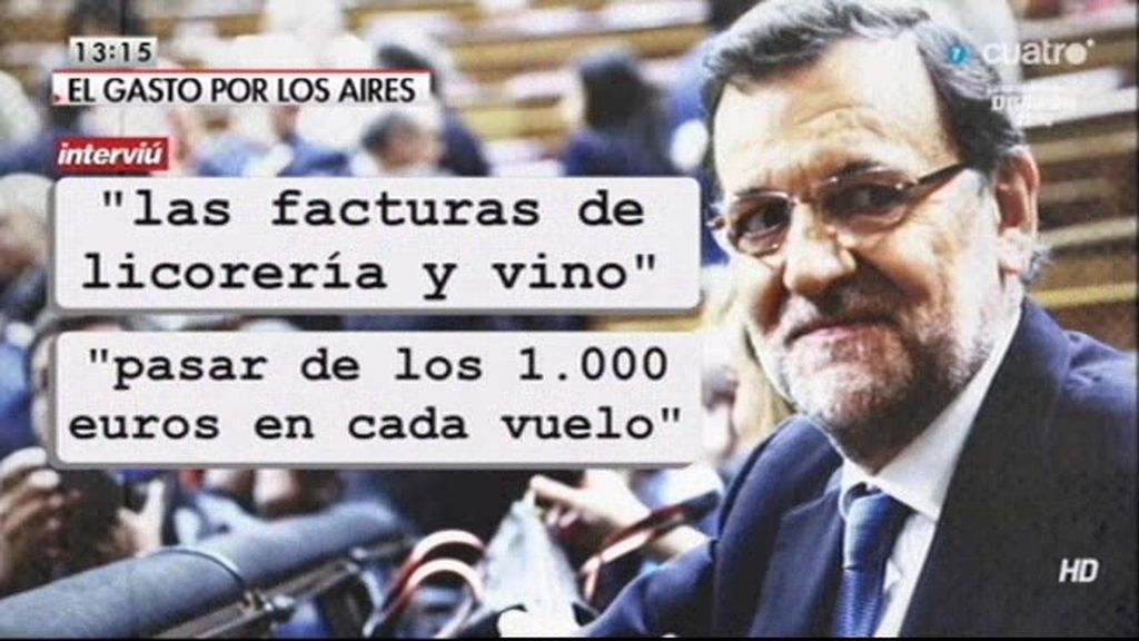 El Gobierno gastará el doble en el catering de los aviones de los Reyes y Rajoy