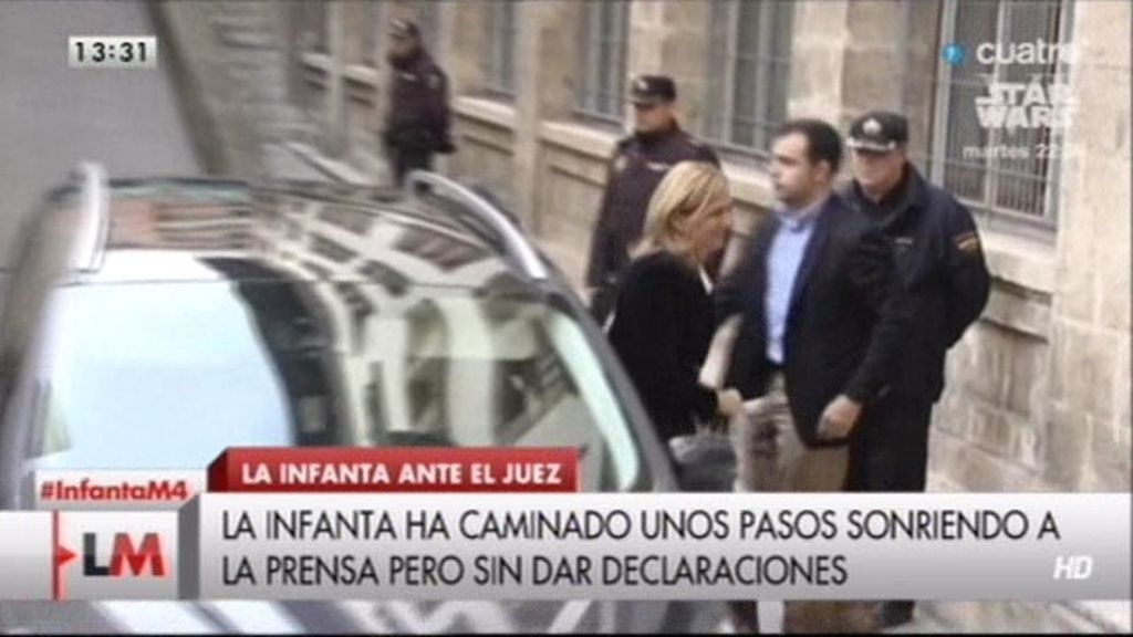 Infanta Cristina, ante el juez Castro: "Yo confiaba en mi marido"