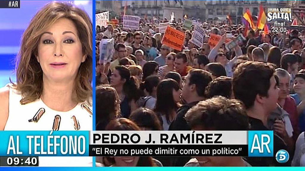 Pedro J. Ramírez: "La abdicación se parece demasiado a la dimisión de un político"