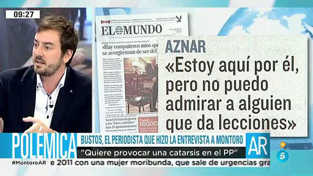 J. Bustos, periodista que entrevistó a Montoro: "Tiene sentimientos y se emocionó"