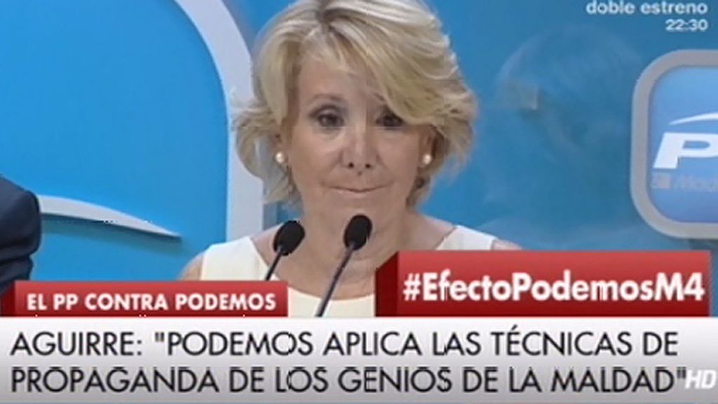 Aguirre cree que Podemos estudia las técnicas de propaganda de “los genios de la maldad”