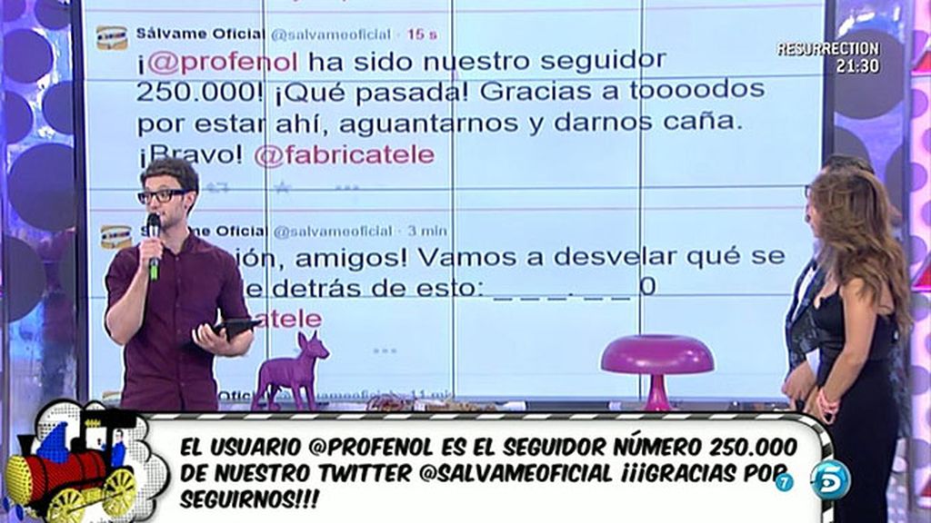 ¡Ya tenemos 250.000 seguidores en Twitter!
