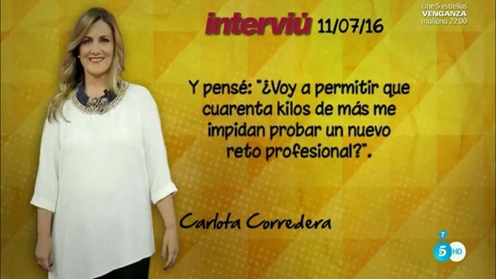 Carlota Corredera, un ejemplo de superación