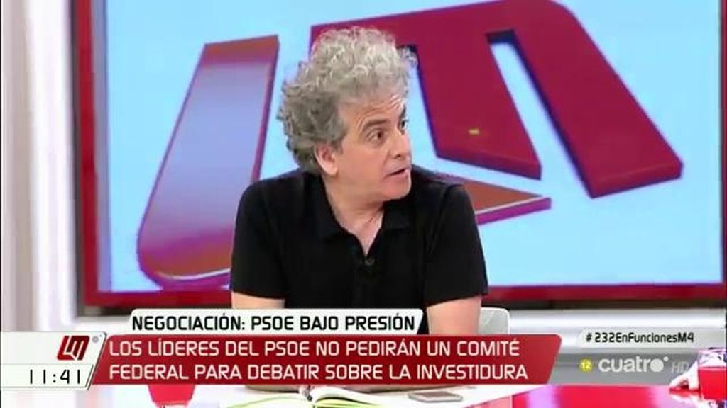 Marcelo Expósito: “El PSOE tiene que mantener su ‘no’ y tiene la responsabilidad de componer una mayoría alternativa”