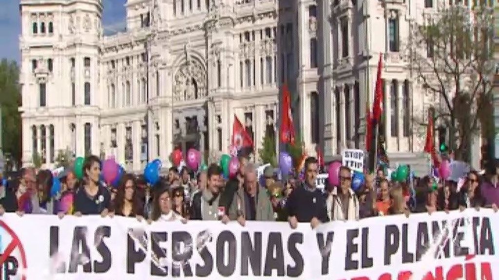 Madrid se manifiesta contra el TTIP