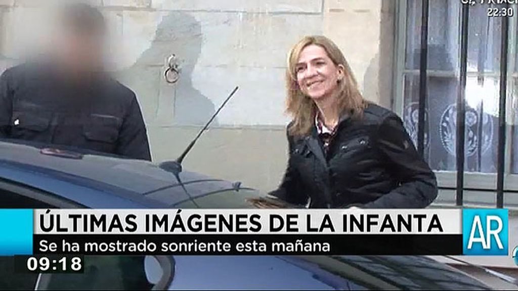 La Infanta, más tranquila y relajada con la prensa