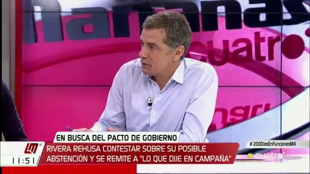 Toni Cantó (C’s): “No queremos apoyar a un presidente como Mariano Rajoy”