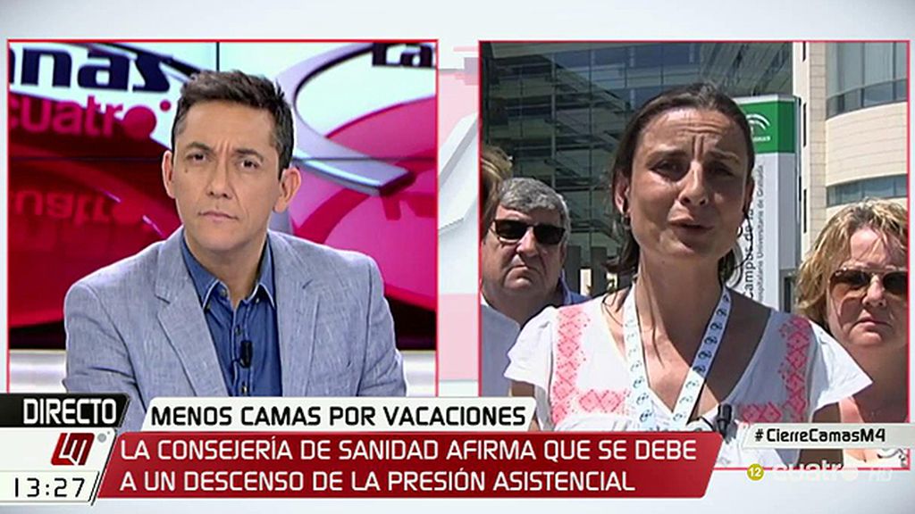 Eva Martínez: "Hay pacientes que vienen de urgencia y tienen que esperar 72 horas"