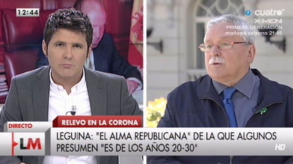 J. Leguina, sobre las manifestaciones: "Esto de la república me parece extemporáneo"