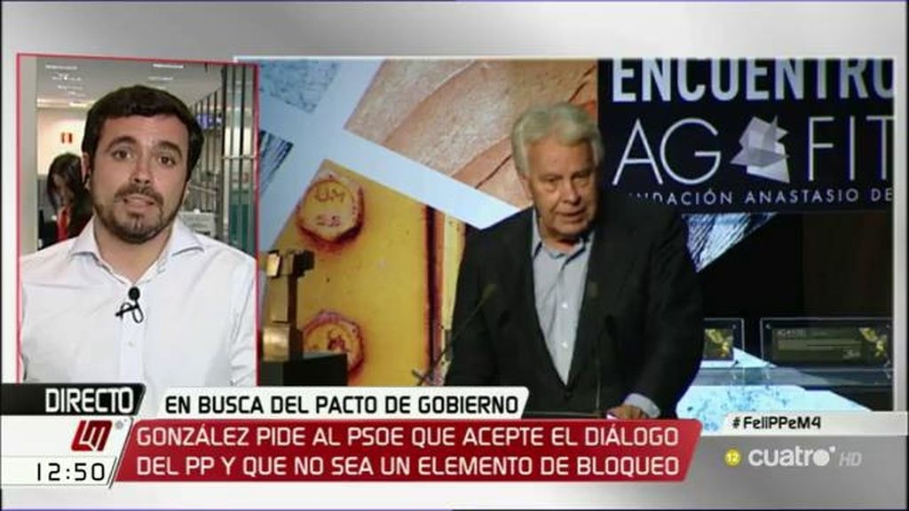 Alberto Garzón: “El PSOE tiene una contradicción en su seno”