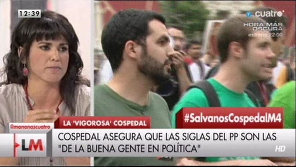 Teresa Rodríguez: "Los de las camisetas defienden la educación pública de lo privado"