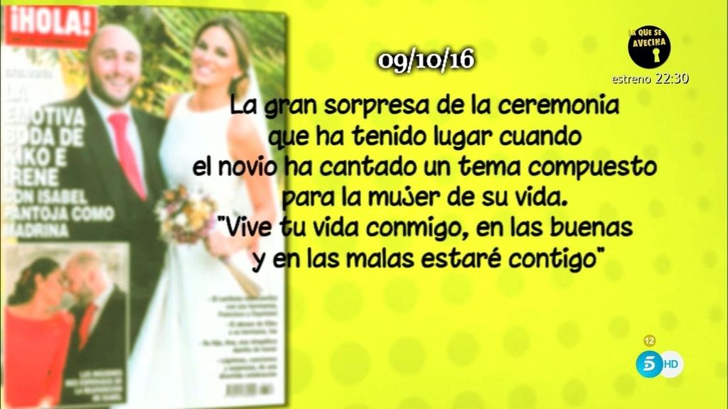 Así fue la boda de Kiko Rivera e Irene Rosales según la exclusiva de '¡Hola!'
