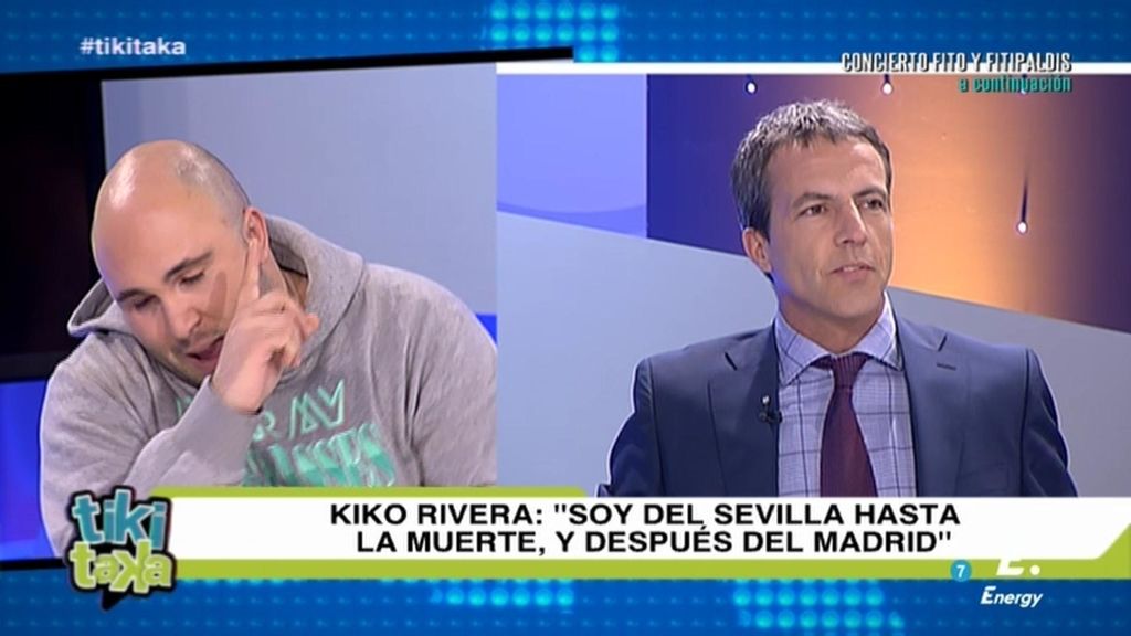 Kiko Rivera, sobre sus colores: "Soy del Sevilla y del Madrid, ¿qué hago Cristóbal?"