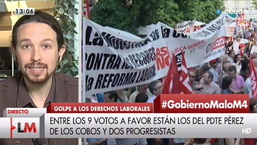 Iglesias: "El Constitucional no puede ser un tribunal al servicio de un gobierno determinado"