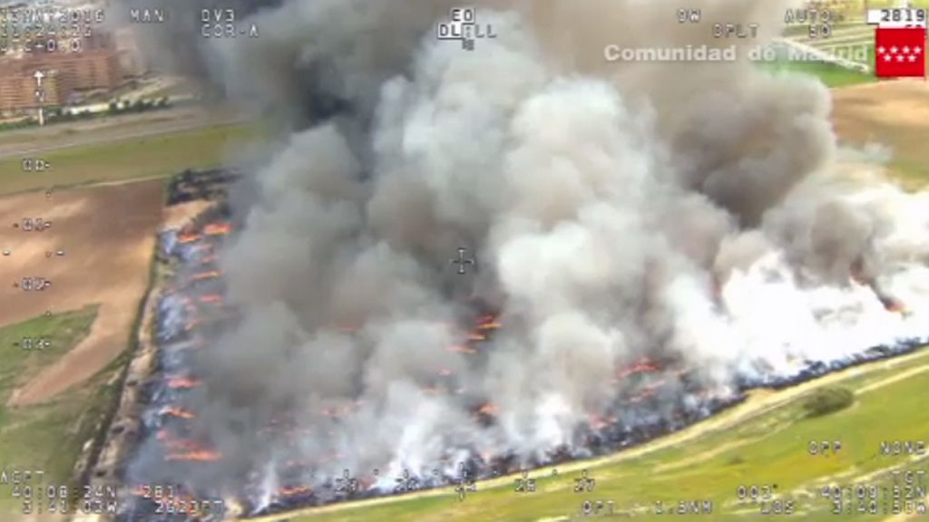 Las espectaculares imágenes aéreas del incendio en Seseña