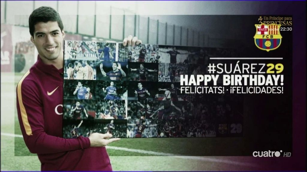 Suárez cumple 29 años y celebra sus 29 goles con el Barça esta temporada