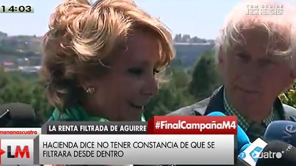 Esperanza Aguirre: “Que se diga que yo he filtrado la declaración es un insulto”