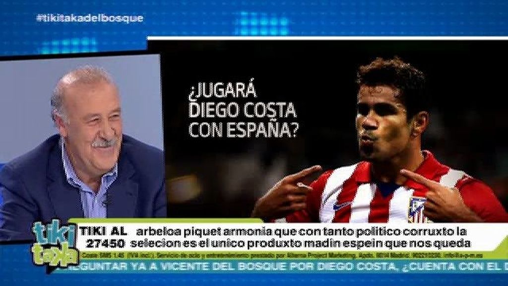 Vicente Del Bosque, sobre la posibilidad de convocar a Diego Costa: "Está en remojo"