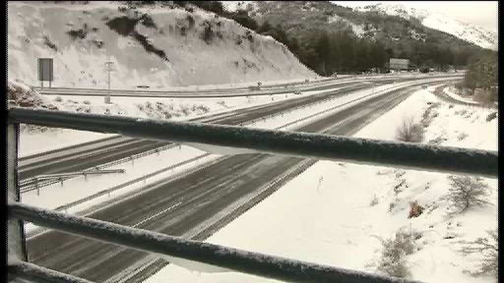 La A92, un desierto de nieve