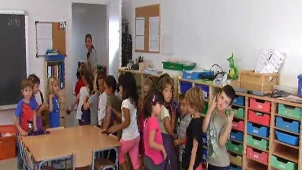 Las aulas de un colegio catalán son barracones sin acondicionar