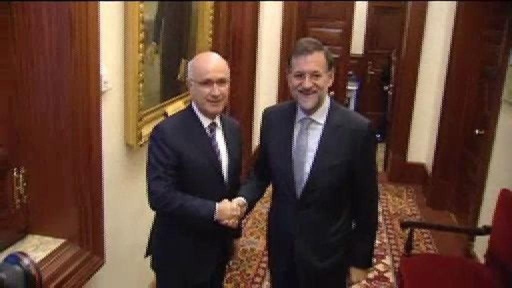Rajoy se reúne con Duran i Lleida en el Congreso