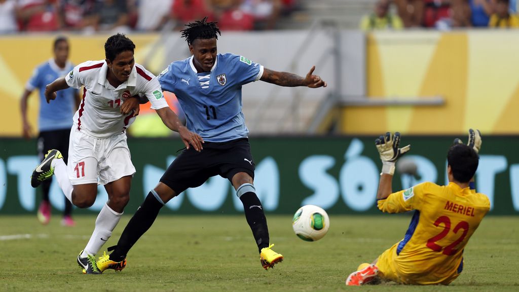 Gol: Uruguay 6-0 Tahití (min.67)