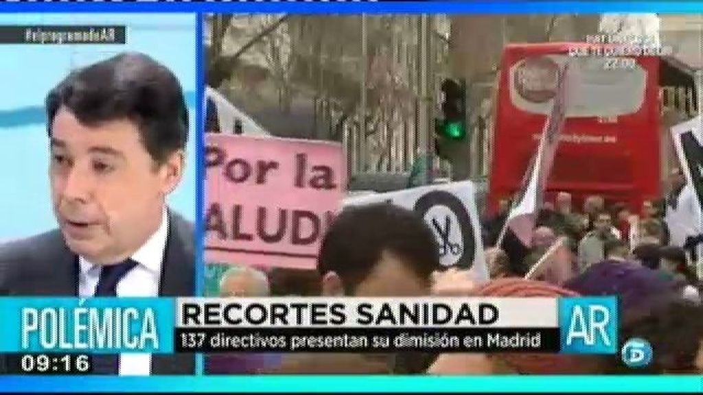 Ignacio González: "Un paciente nos cuesta 619 euros en un hospital público y 441 en uno de gestión externalizada"