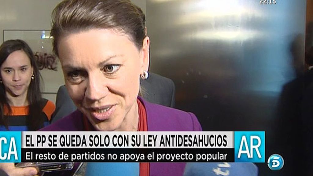 Cospedal: "Por primera vez, un Gobierno está trabajando por los desahuciados" Cospedal: "Por primera vez, un Gobierno está trabajando por los desahuciados"