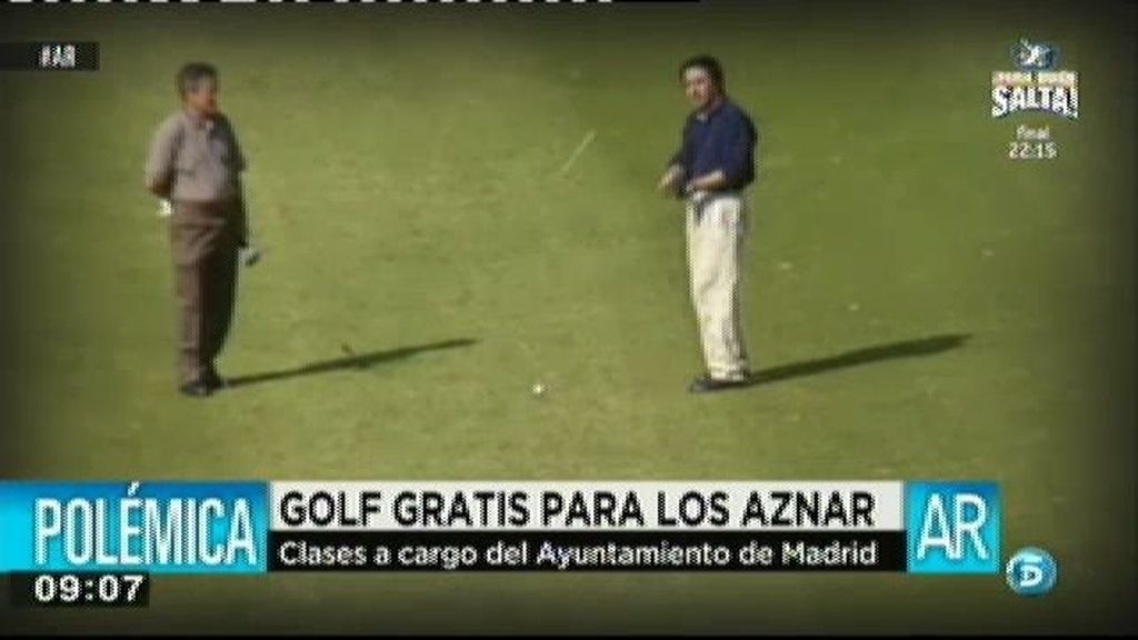 El Ayuntamiento costeó 203 clases de golf para Aznar y su familia, según 'El Mundo'
