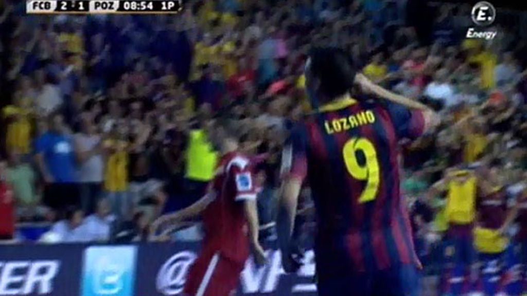 Gol de Lozano (Barcelona 3-1 ElPozo)