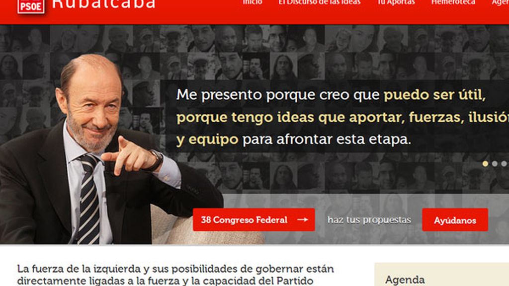 Rubalcaba lanza la web de su candidatura
