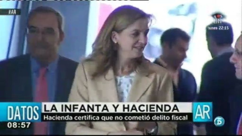 Según la Agencia Tributaria, la Infanta no habría cometido delito fiscal