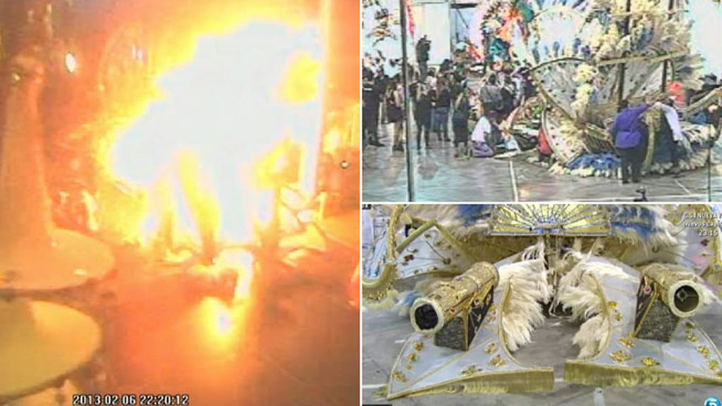 Las imágenes inéditas del incendio del traje de Saida Prieto en el Carnaval, en exclusiva