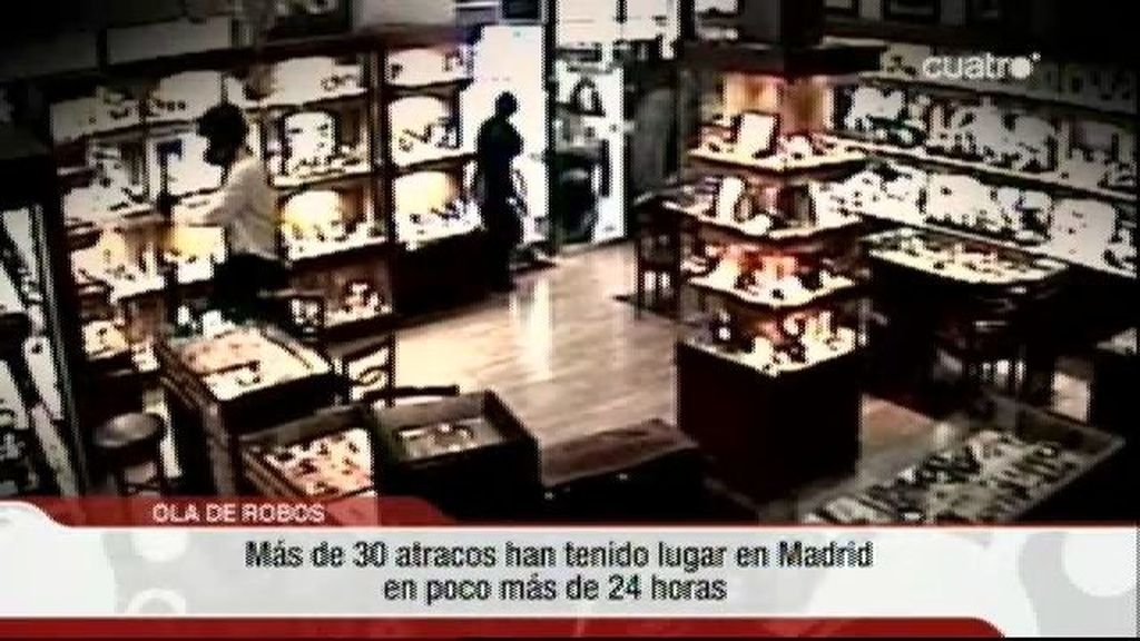 Más de 30 atracos en 24 horas en Madrid