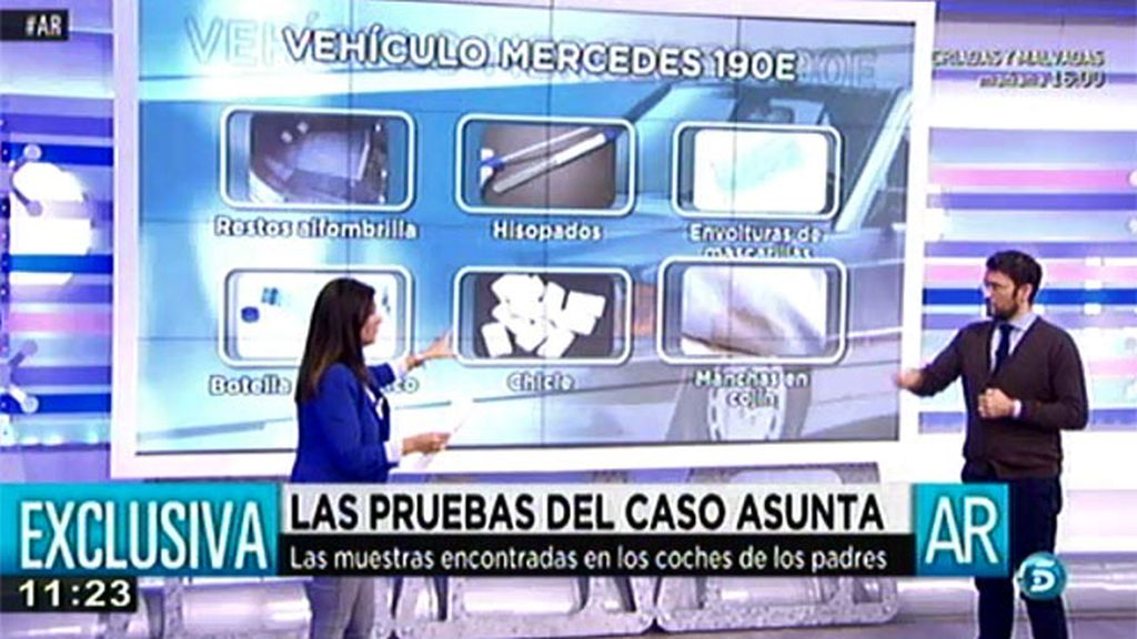Los investigadores localizaron manchas en cojines que estaban en el maletero del coche de Porto