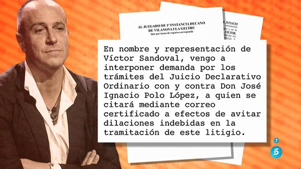 Víctor Sandoval demanda a Nacho Polo