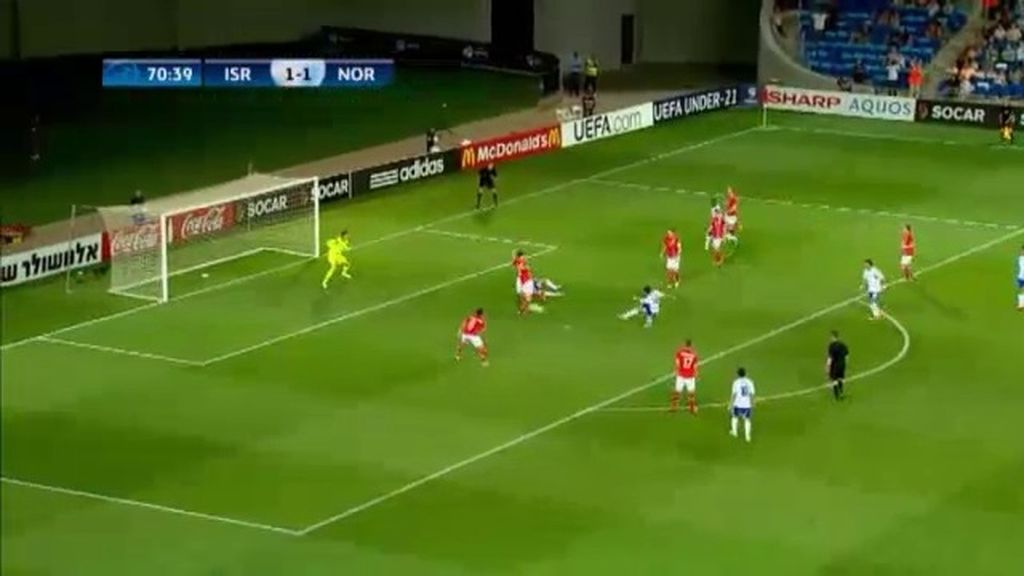 Gol: Israel 2 -1 Noruega (min. 71)