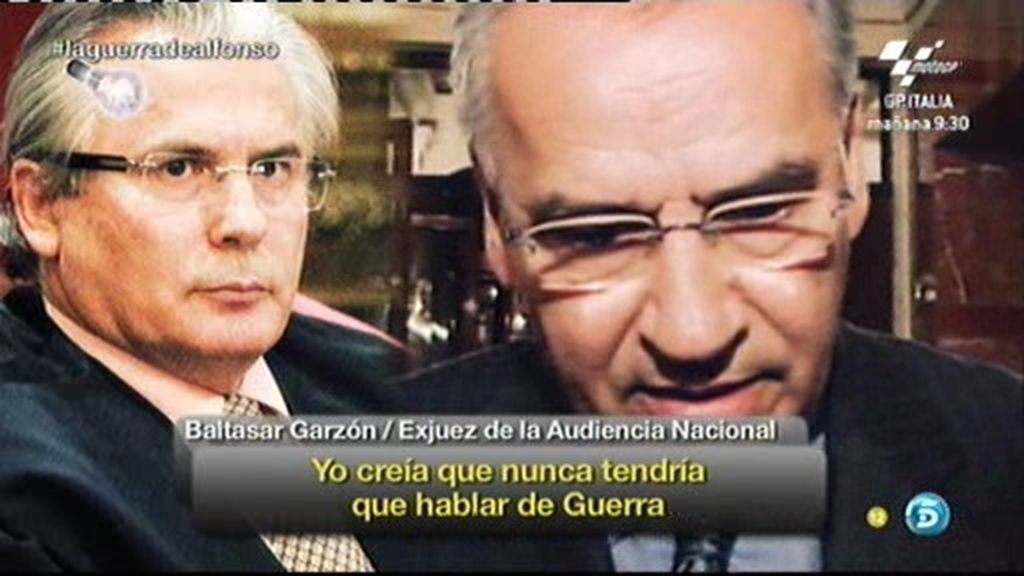 Baltasar Garzón responde ante las acusaciones de Alfonso Guerra