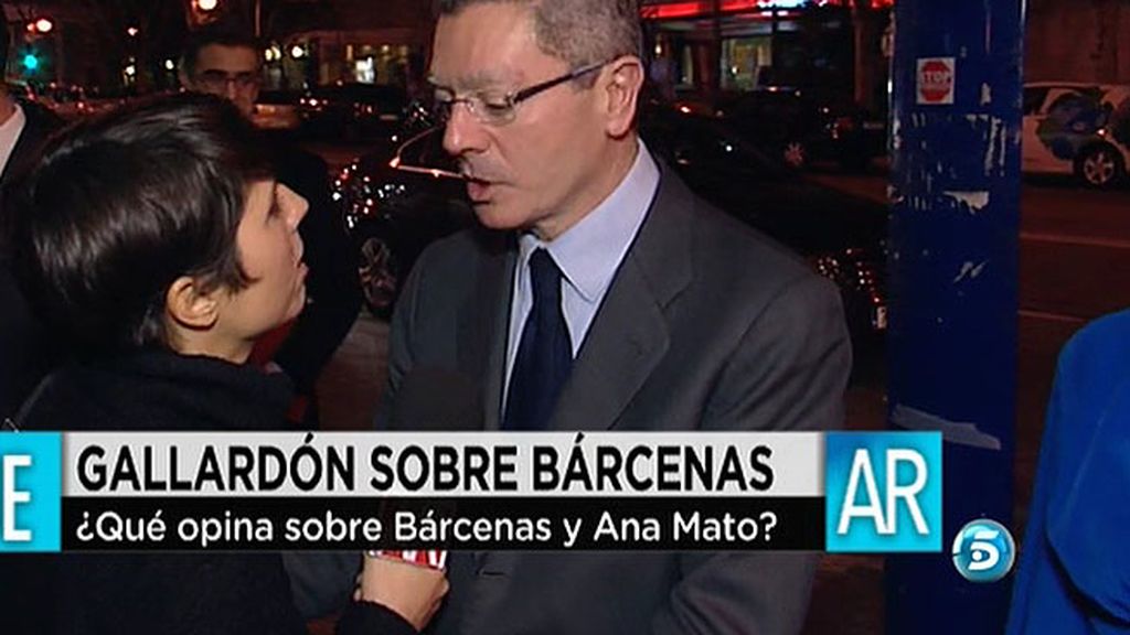 Alberto Ruiz Gallardón: "Las palabras de Rajoy las suscribimos los que gracias a su confianzan estamos en el Gobierno"
