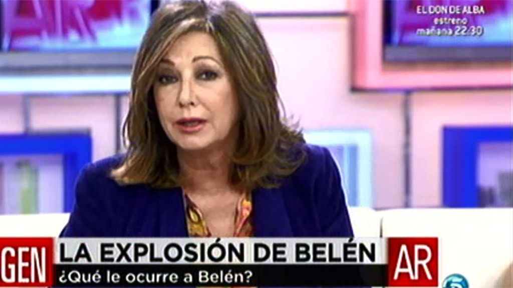 Ana Rosa Quintana: "Belén Esteban tiene que ingresar en un centro y tiene que desintoxicarse"