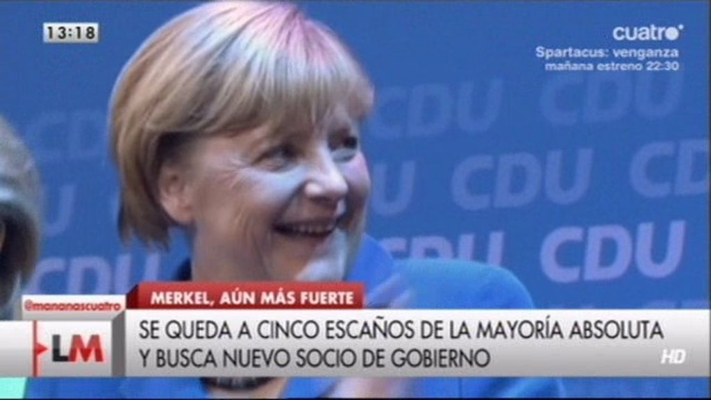 Merkel se queda al borde de la mayoría absoluta