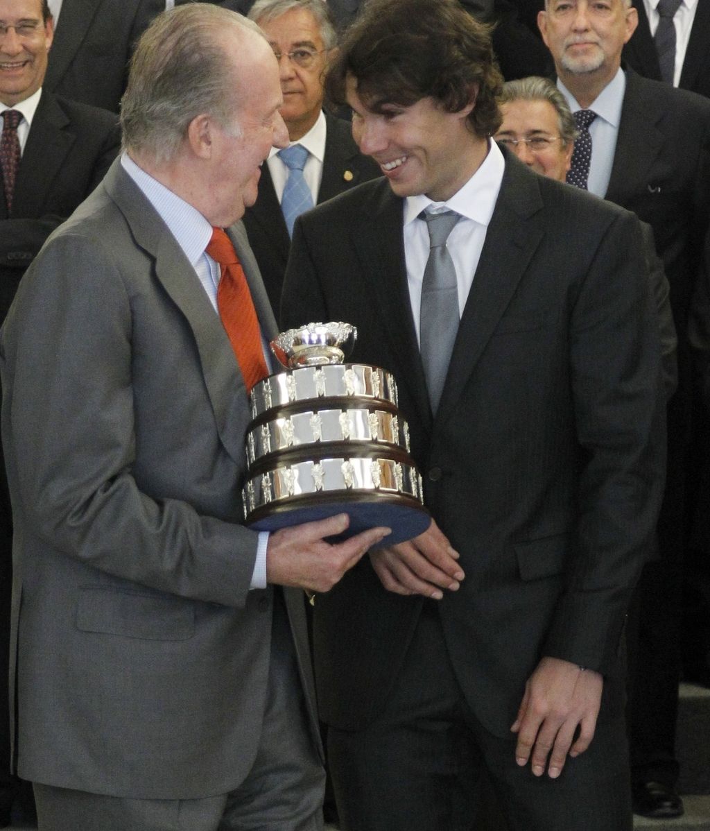 Los campeones de la Davis recibidos por Don Juan Carlos y Mariano Rajoy