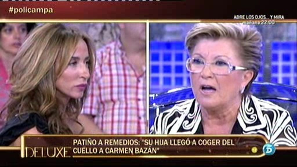 Patiño, a Remedios Torres: "Su hija llegó a coger del cuello a Carmen Bazán"