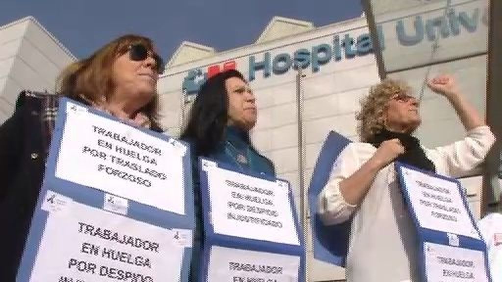 Los trabajadores del hospital Puerta de Hierro, en huelga