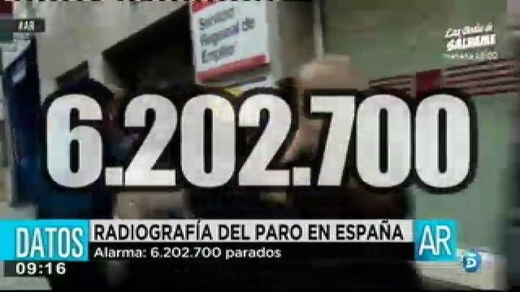 Alarma: 6.202.700 de parados en España