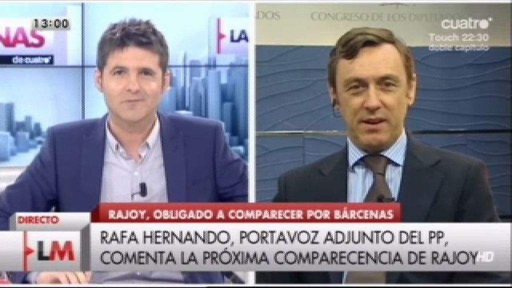 Rafa Hernando: “Preocupan más los 6 millones de parados que Bárcenas"