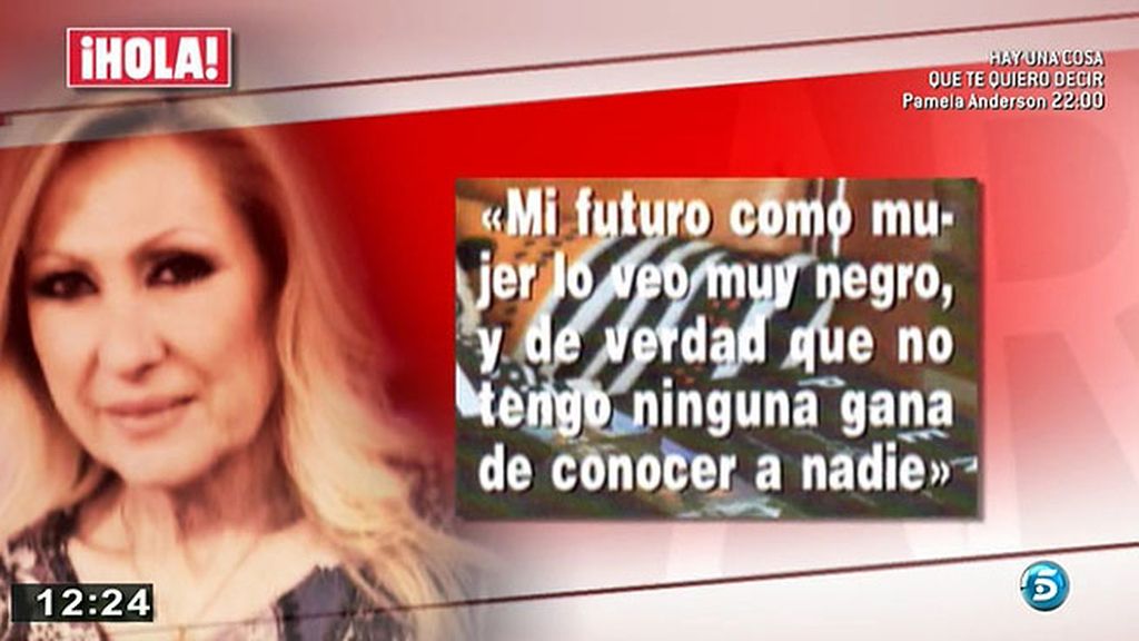 Rosa Benito: "Mi futuro como mujer lo veo muy negro"