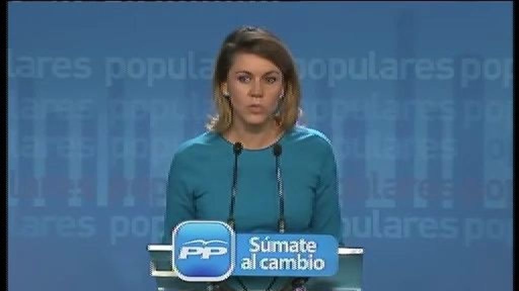 Cospedal habla ya del "mejor resultado de la historia" del PP