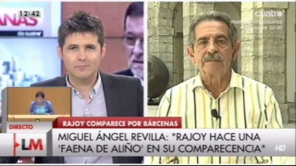 Revilla: “Rajoy no podía decir la verdad porque supondría el derrumbe absoluto”