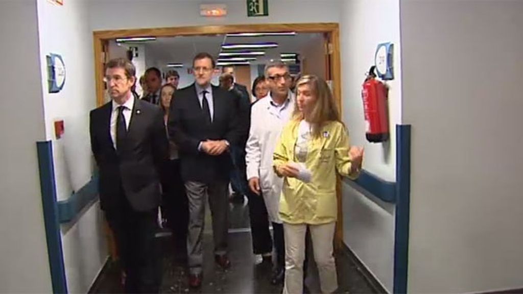 Rajoy visita a los heridos del accidente de tren